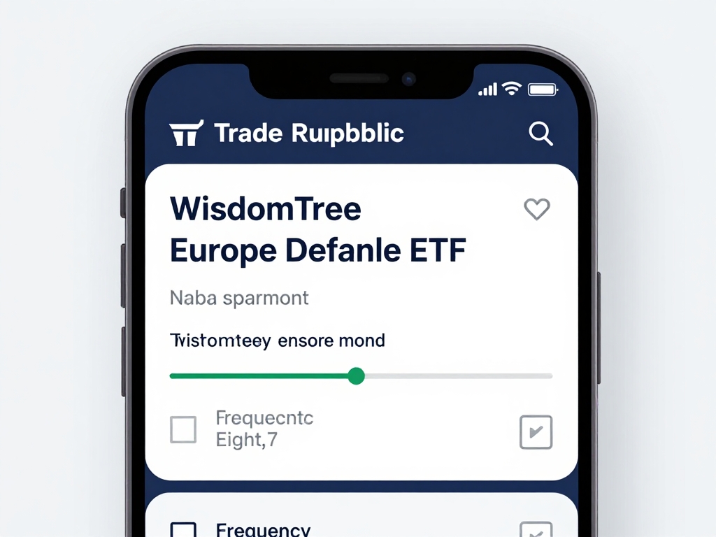 Sparplan Konfiguration in der Trade Republic App für WisdomTree Europe Defence ETF